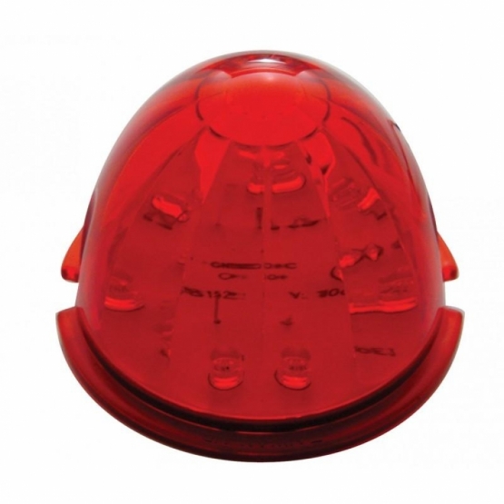 17 LED Watermelon Flush Mount Kit With Low Profile Bezel - Red LED/Red Lens - Thumbnail 2