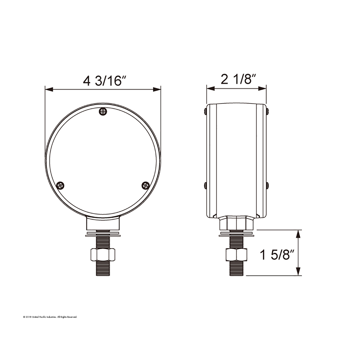 36 LED Reflector Double Face Turn Signal Light - Amber & Red LED/Clear Lens - Thumbnail 3