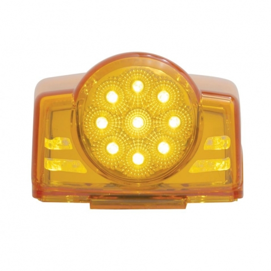 19 LED Reflector Square Cab Light - Amber LED/Amber Lens - Thumbnail 2