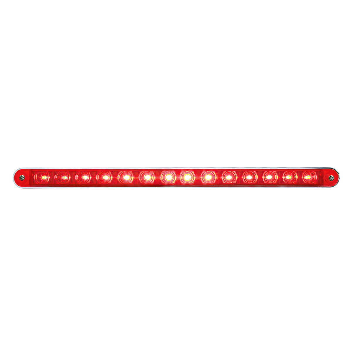 14 LED 12" Light Bar With Bezel (Stop, Turn & Tail) - Red LED/Red Lens - Thumbnail 3