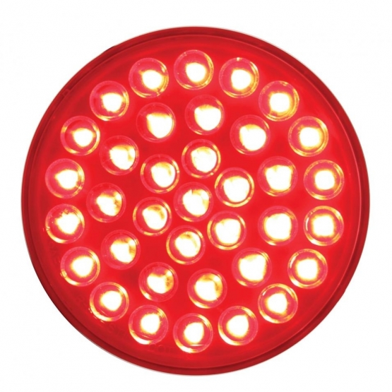 36 LED 4" Round Light (Stop, Turn & Tail) - Red/Red Lens (Bulk)