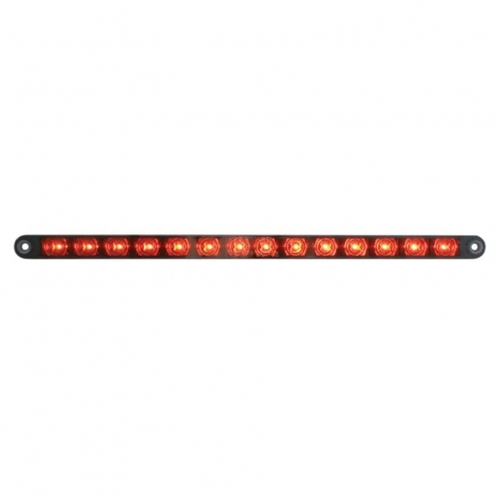 14 LED 12" Auxiliary strip Light - Red LED/Chrome Lens (Bulk)