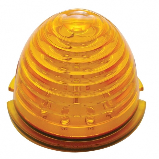 17 LED Beehive Flush Mount Kit With Low Profile Bezel - Amber LED/Amber Lens - Thumbnail 2