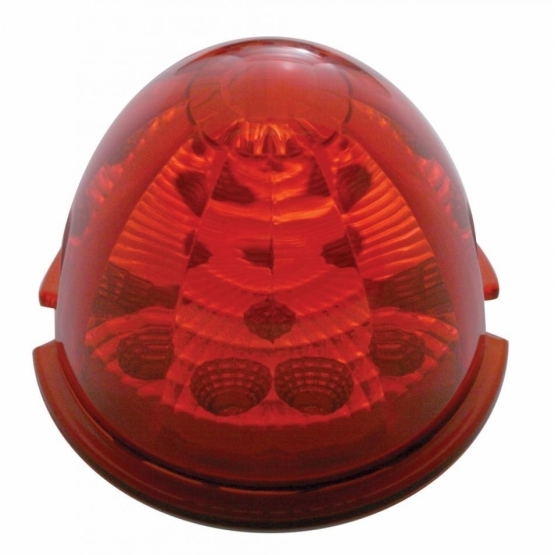 17 LED Reflector Watermelon Flush Mount Kit With Low Profile Bezel - Red LED/Red Lens - Thumbnail 2