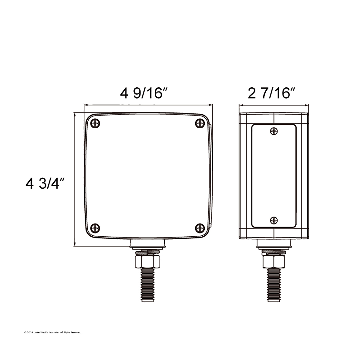 39 LED Reflector Double Face Turn Signal Light (Driver) - Amber & Red LED/Amber & Red Lens - Thumbnail 4