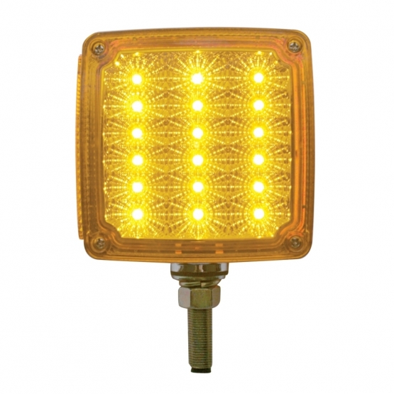 39 LED Reflector Double Face Turn Signal Light (Passenger) - Amber & Red LED/Amber & Red Lens - Thumbnail 2