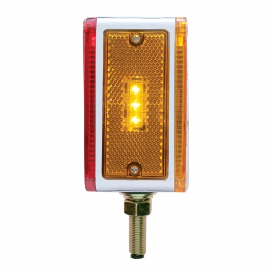 39 LED Reflector Double Face Turn Signal Light (Passenger) - Amber & Red LED/Amber & Red Lens - Thumbnail 3