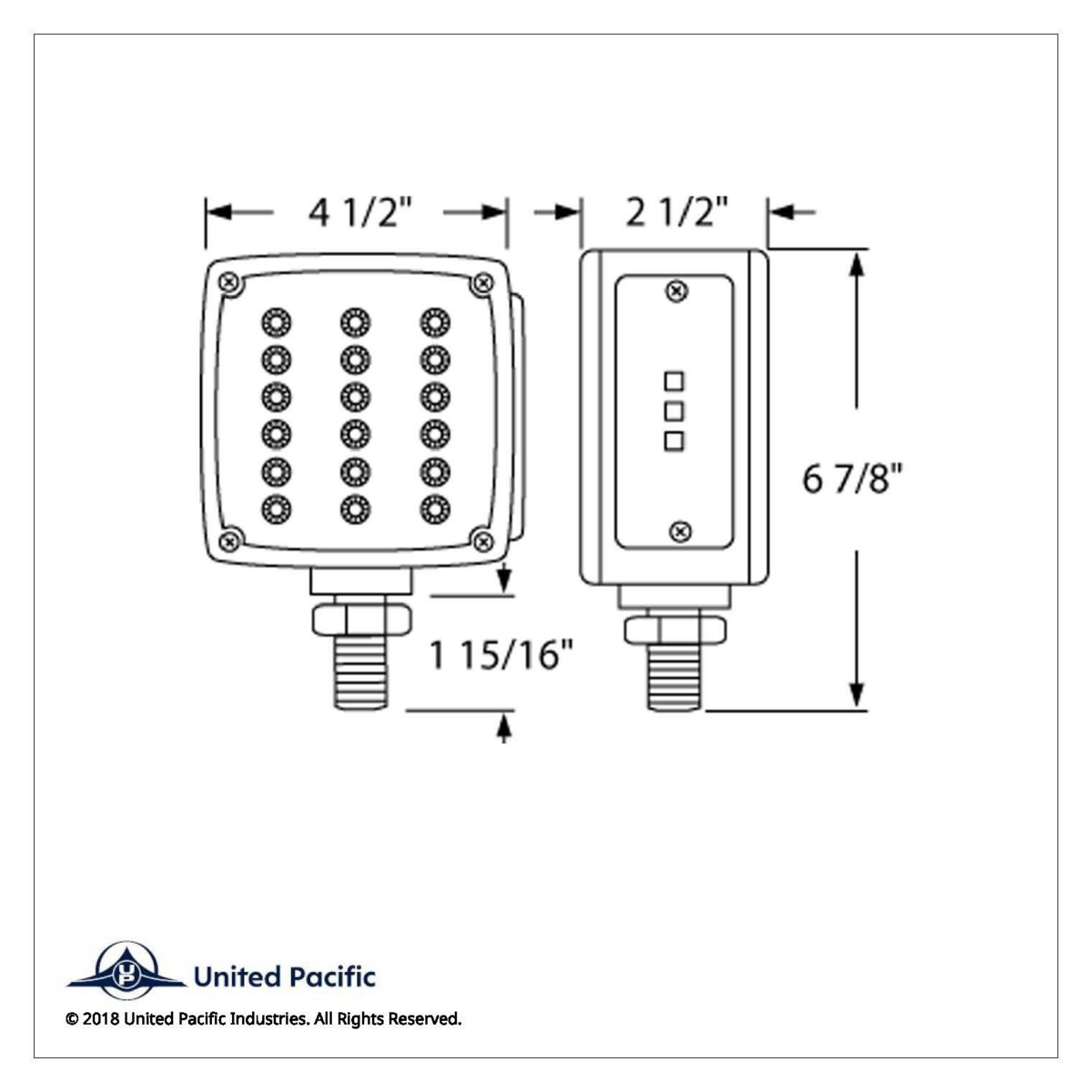 39 LED Reflector Double Face Turn Signal Light (Passenger) - Amber & Red LED/Amber & Red Lens - Thumbnail 5