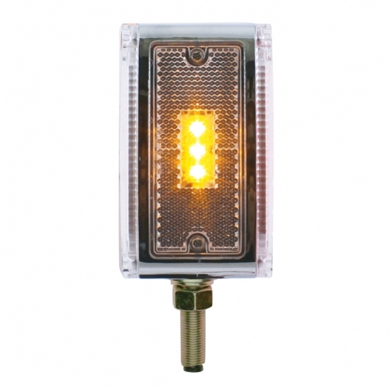 39 LED Reflector Double Face Turn Signal Light (Driver) - Amber & Red LED/Clear Lens - Thumbnail 2