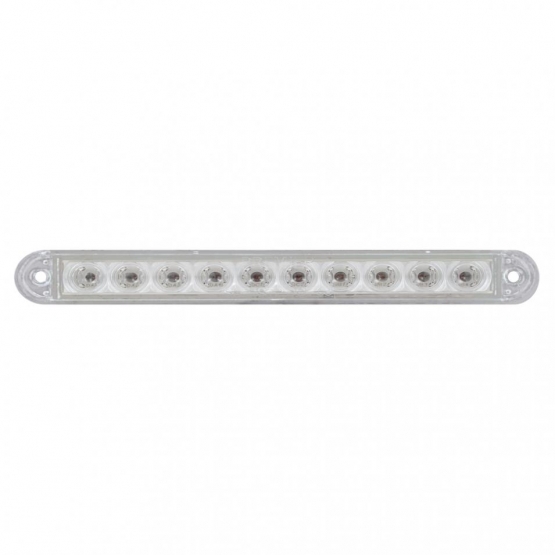 10 LED 6-1/2" Turn Signal Light Bar - Amber LED/Clear Lens
