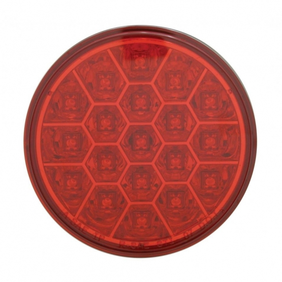 19 LED 4" Round Reflector Light (Stop, Turn & Tail) - Red LED/Red Lens - Thumbnail 2