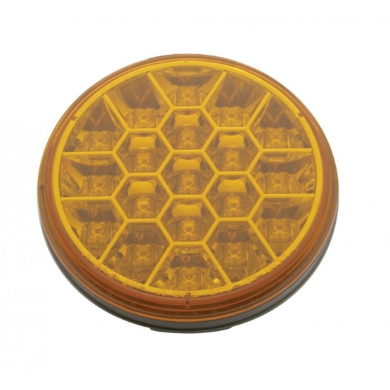 19 LED 4" Reflector Turn Signal Light - Amber LED/Amber Lens - Thumbnail 2
