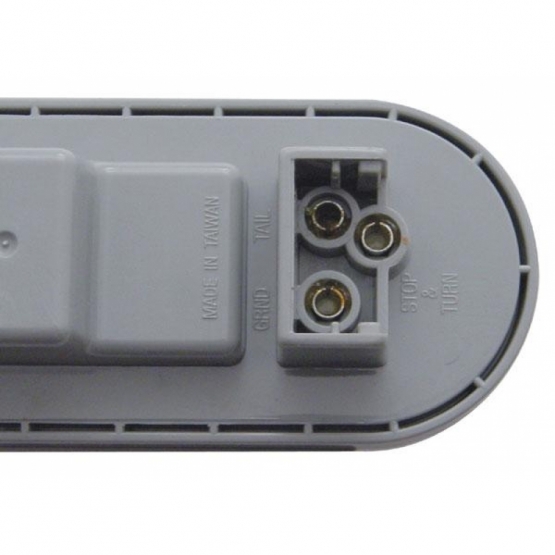 19 LED 6" Oval Reflector Turn Signal Light - Amber LED/Clear Lens - Thumbnail 2