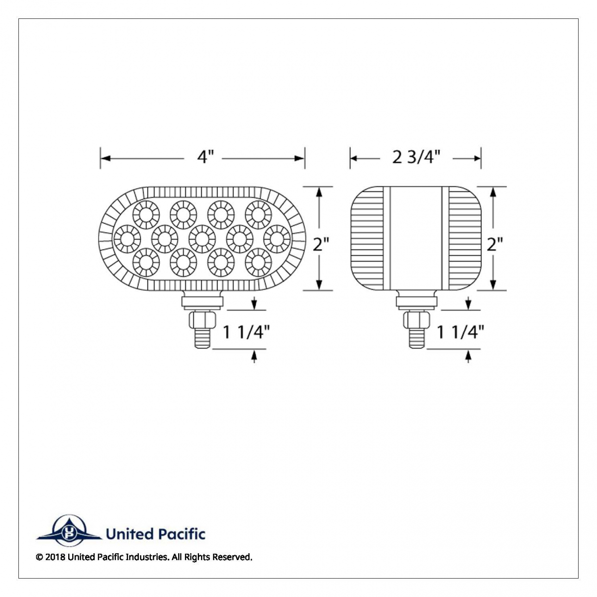 26 LED Dual Function Reflector Double Face Oval Light - Amber & Red LED/Clear Lens - Thumbnail 3