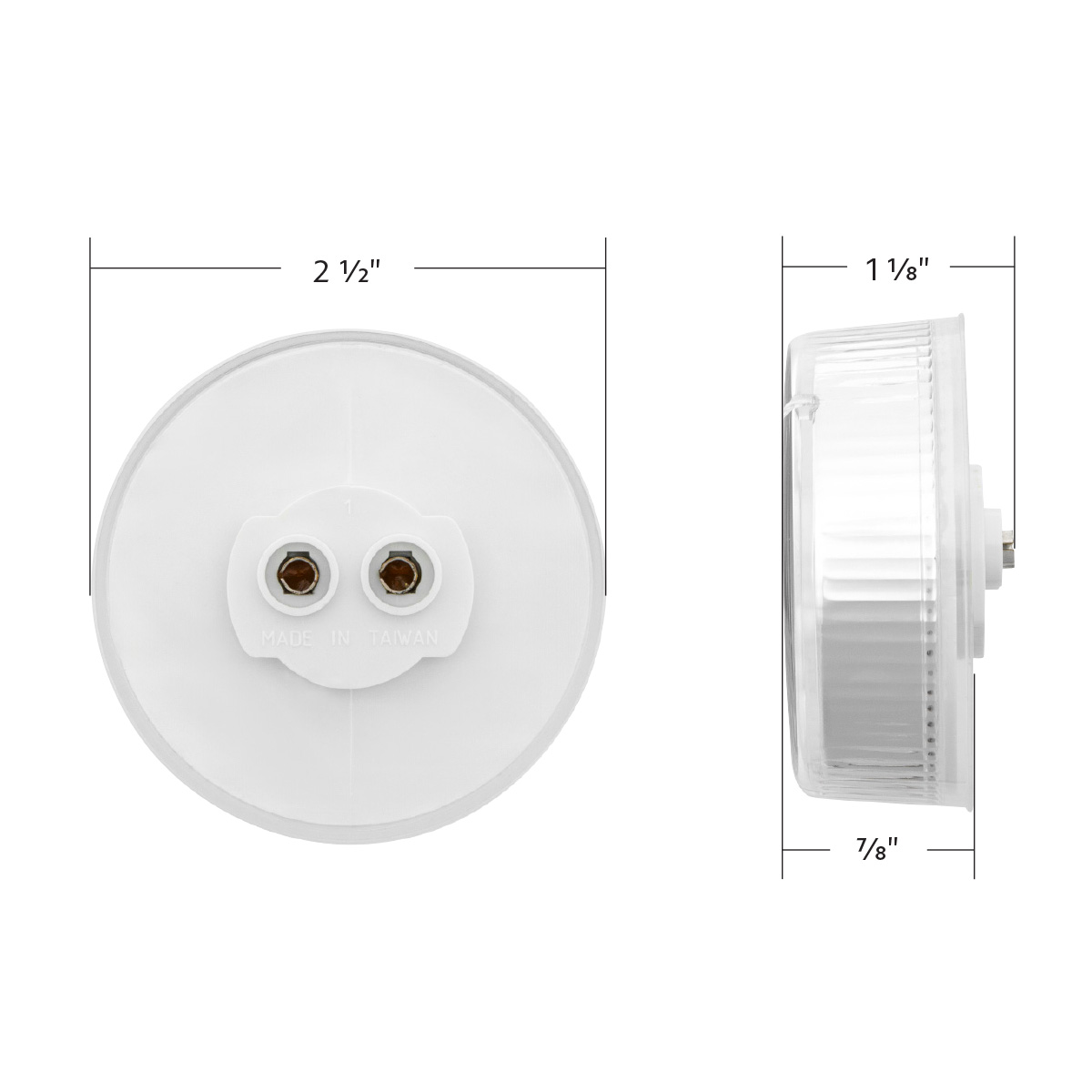 9 LED 2.5" Round Pure Reflector Light (Clearance/Marker) - Red LED/Clear Lens - Thumbnail 7