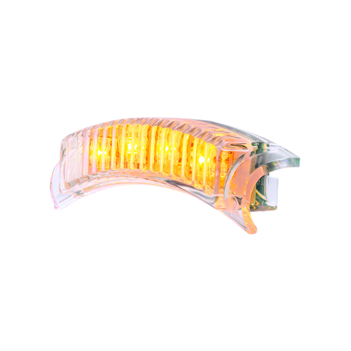 4 LED Dual Function Headlight Turn Signal Light - Amber LED/Clear Lens (Bulk) - Thumbnail 3