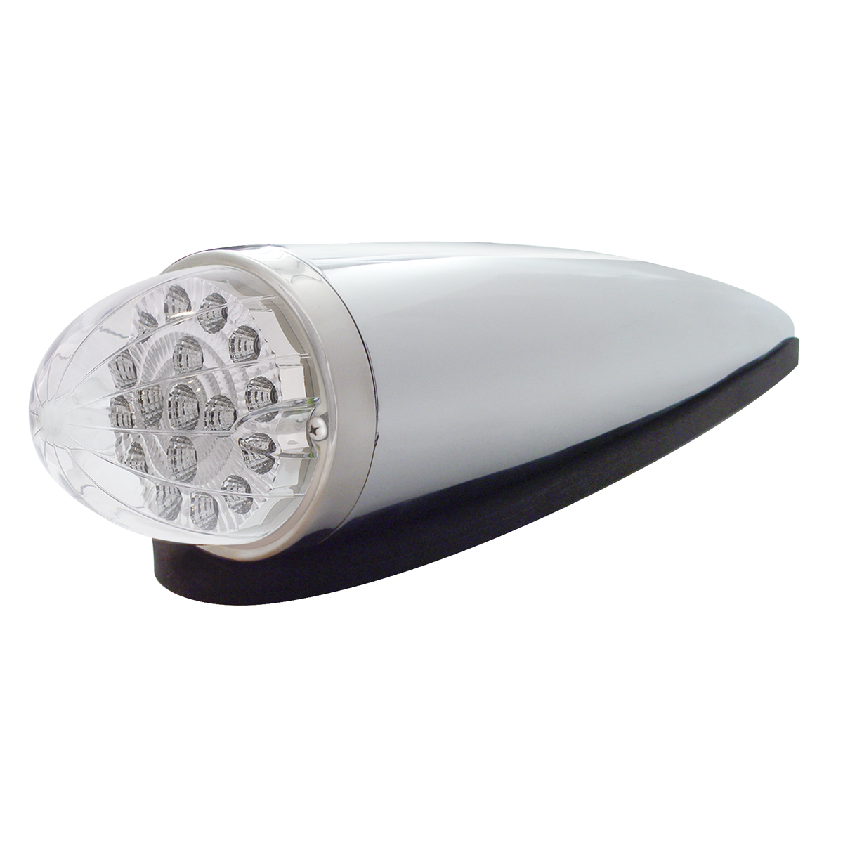 17 LED Dual Function Watermelon Clear Reflector Cab Light Kit - Amber LED/Clear Lens - Thumbnail 2