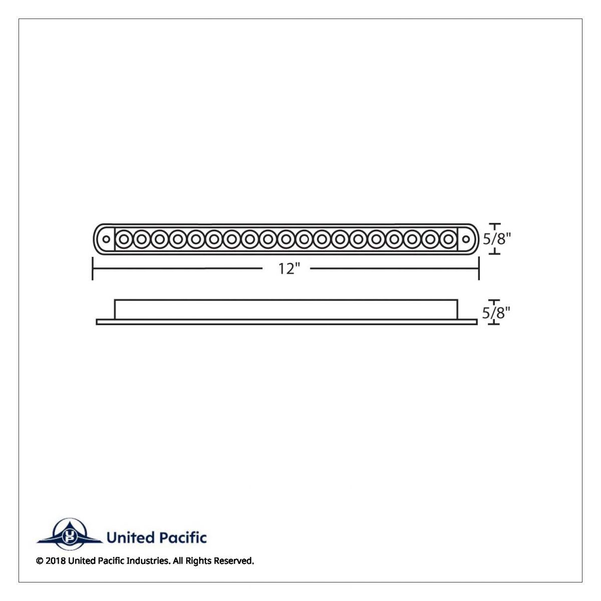 19 LED 12" Reflector Turn Signal Light Bar - Amber LED/Amber Lens - Thumbnail 4
