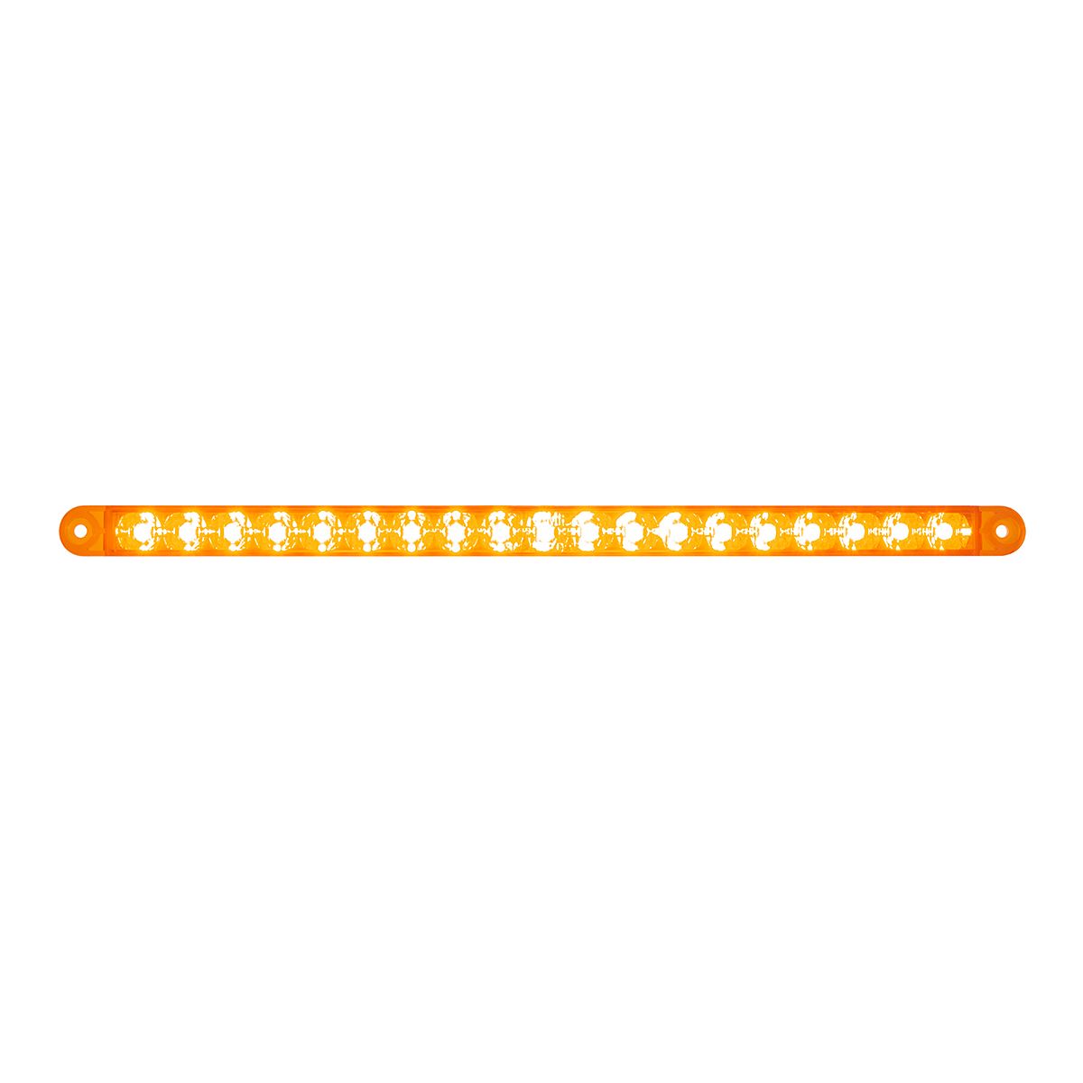 19 LED 12" Reflector Turn Signal Light Bar - Amber LED/Amber Lens (Bulk)
