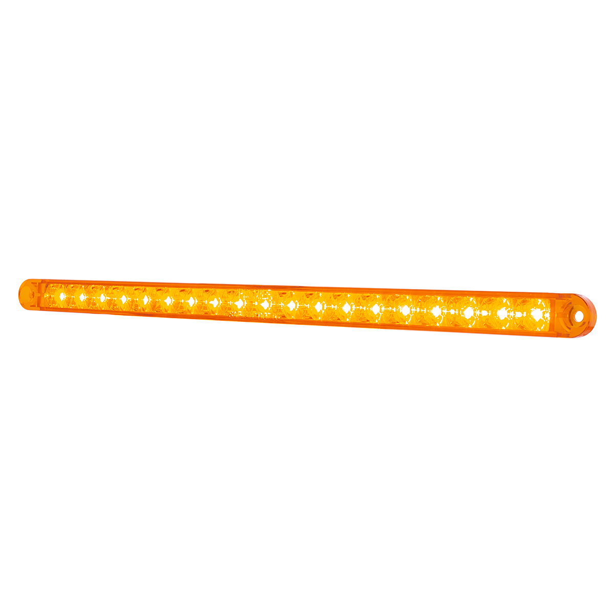 19 LED 12" Reflector Turn Signal Light Bar - Amber LED/Amber Lens (Bulk) - Thumbnail 3