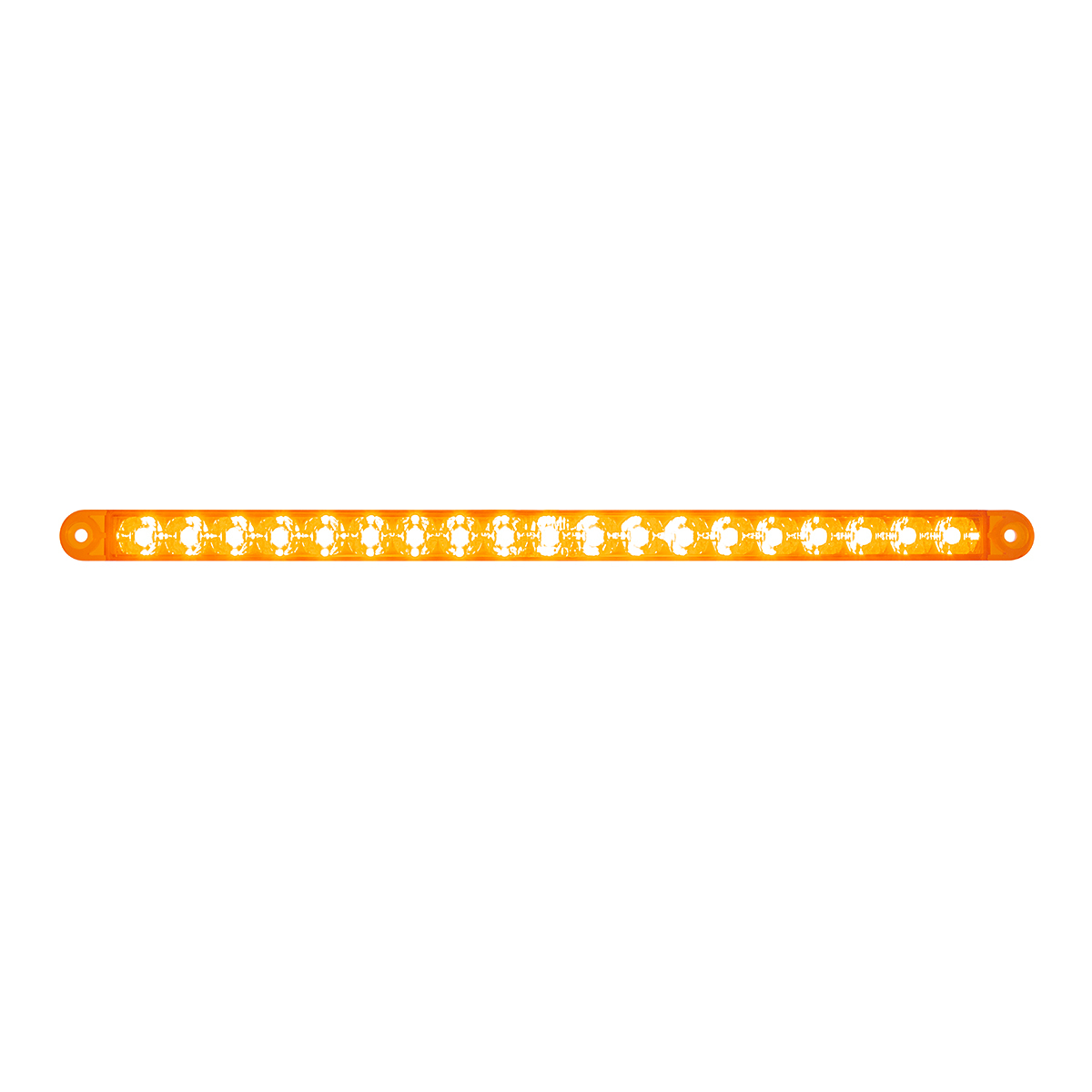 19 LED 12" Reflector Turn Signal Light Bar - Amber LED/Amber Lens (Bulk) - Thumbnail 8
