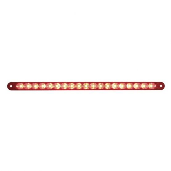 19 LED 12" Reflector Light Bar (Stop, Turn & Tail) - Red LED/Red Lens
