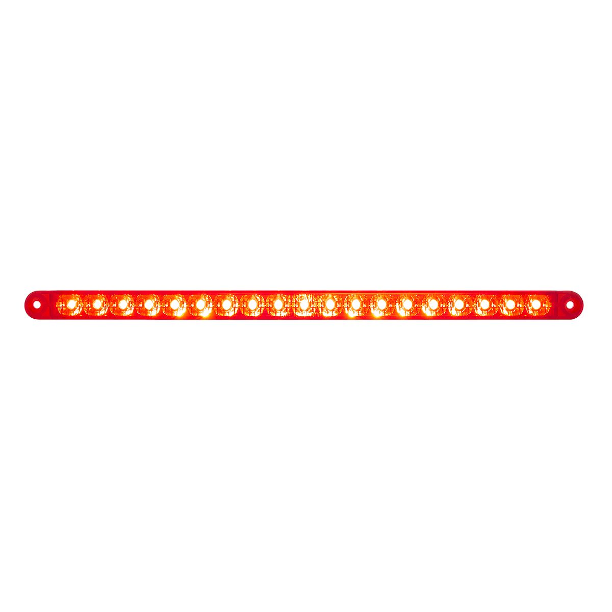 19 LED 12" Reflector Light Bar (Stop, Turn & Tail) - Red LED/Red Lens (Bulk)