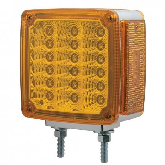 39 LED Reflector Double Face Turn Signal Light - Amber LED/Amber Lens