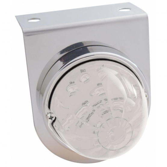 Stainless Light Bracket With 17 LED Dual Function Watermelon Lights - Amber LED/Clear Lens