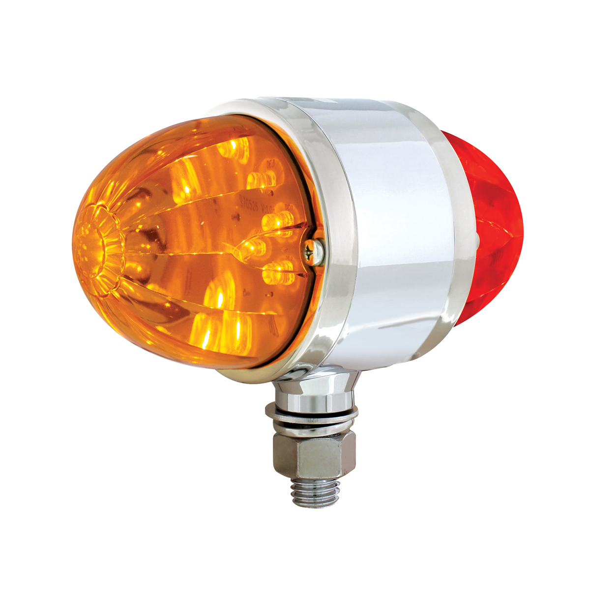 34 LED Dual Function Watermelon Double Face Light - Amber & Red LED/Amber & Red Lens - Thumbnail 4