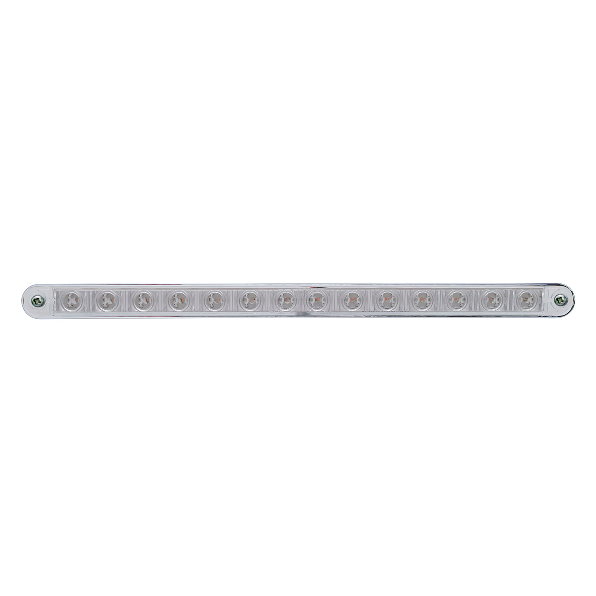 14 LED 12" Auxiliary strip Light With Bezel - Blue LED/Clear Lens - Thumbnail 2