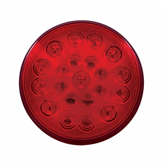 21 LED "Competition Series" 4" Round Light (Stop, Turn & Tail) - Red LED/Red Lens - Thumbnail 2