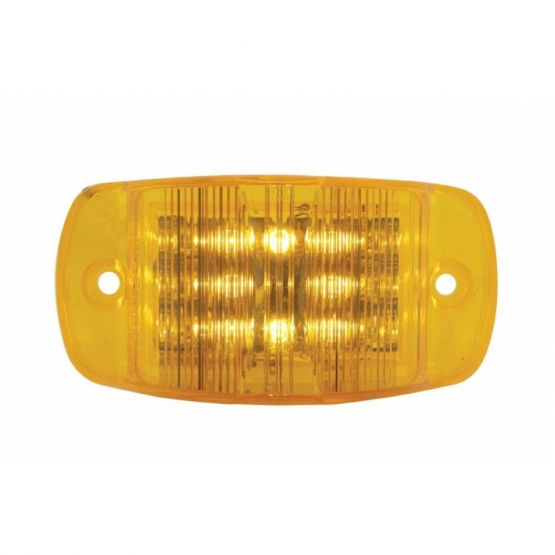 14 LED Rectangular Light (Clearance/Marker) - Amber LED/Amber Lens (Bulk)