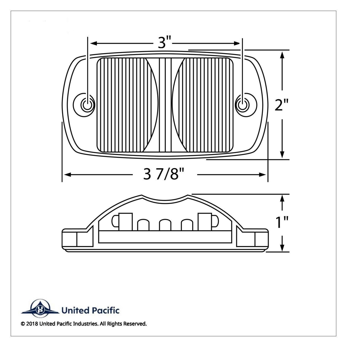 14 LED Rectangular Light (Clearance/Marker) - Amber LED/Amber Lens (Bulk) - Thumbnail 6