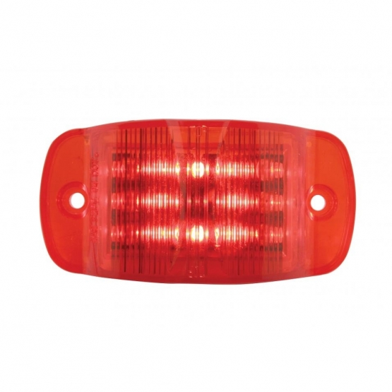 14 LED Rectangular Light (Clearance/Marker) - Red LED/Red Lens (Bulk)
