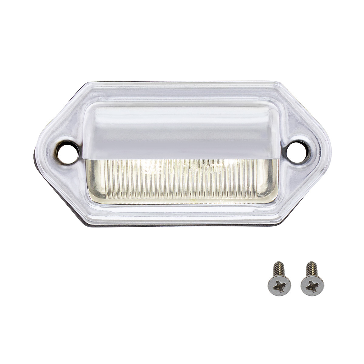 2 White LED Chrome License Plate Light/Utility Light - Competition Series - Thumbnail 8