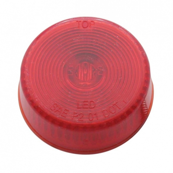 Single LED 2" Round Low Profile Light Kit (Clearance/Marker) - Red LED/Red Lens - Thumbnail 3