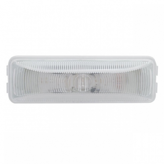 Single LED Rectangular Light (Clearance/Marker) - Amber LED/Clear Lens (Bulk)