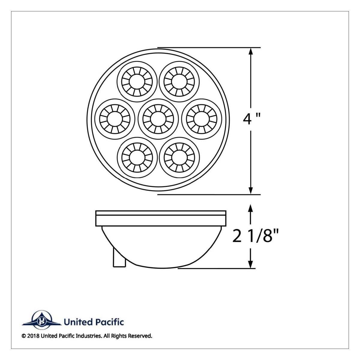 7 LED 4" Round Reflector Light (Stop, Turn & Tail) - Red LED/Red Lens (Bulk) - Thumbnail 4