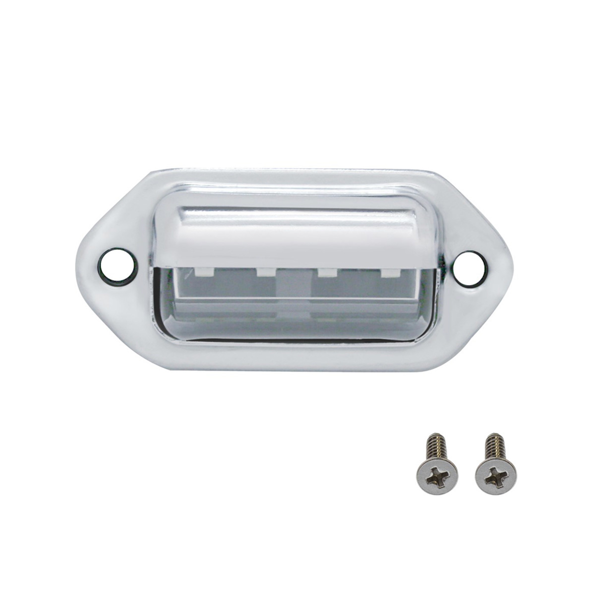 4 White LED Chrome License Plate Light/Utility Light - Thumbnail 2