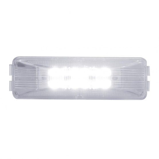 12 LED Rectangular Auxiliary/Utility Light - White LED/Clear Lens (Bulk)