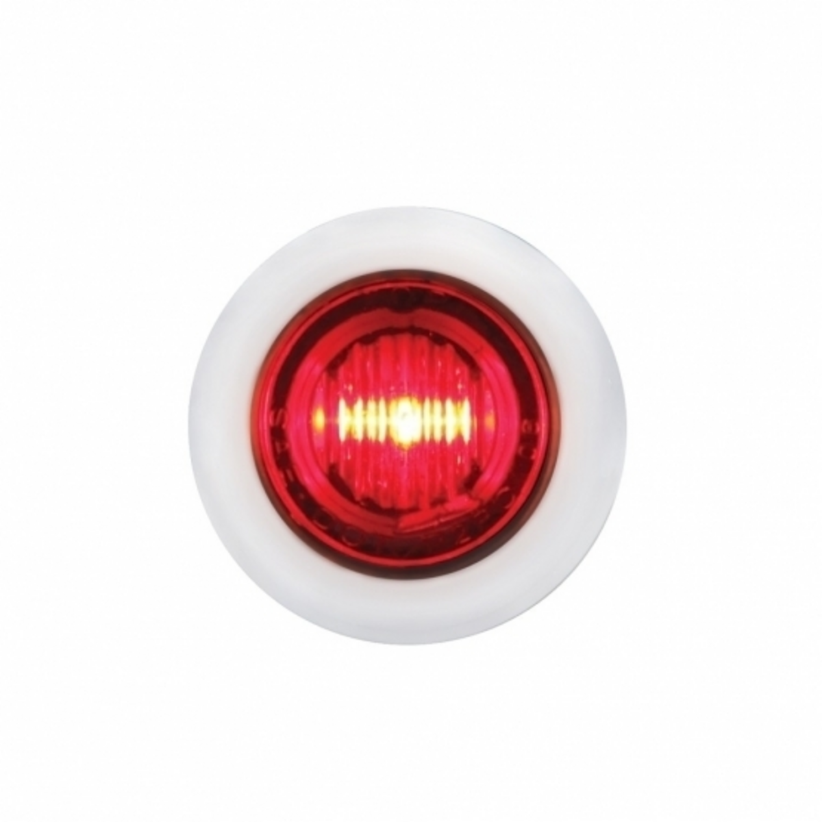 3 LED 3/4" Mini Light With Bezel (Clearance/Marker) - Red LED/Red Lens - Thumbnail 4