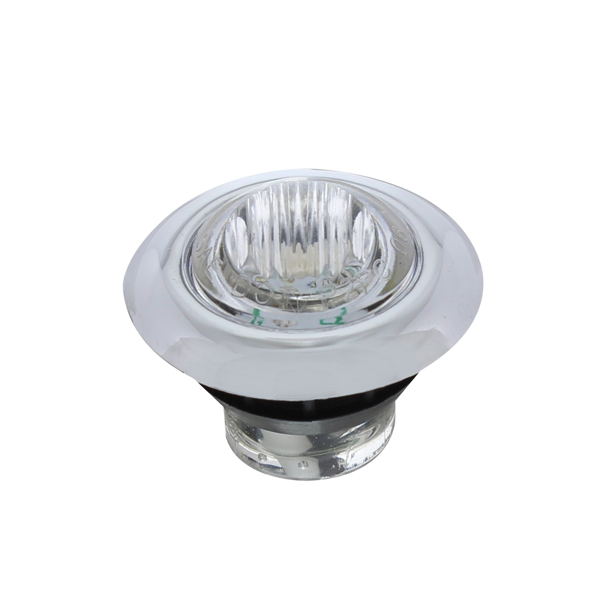 3 LED 3/4" Mini Light With Bezel (Clearance/Marker) - Red LED/Clear Lens - Thumbnail 3