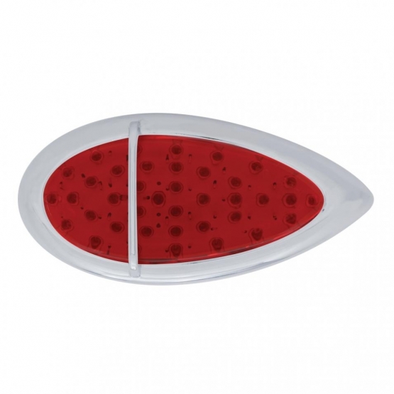 39 LED Flush Mount "Teardrop" Light (Stop, Turn & Tail) - Red LED/Red Lens - Thumbnail 2