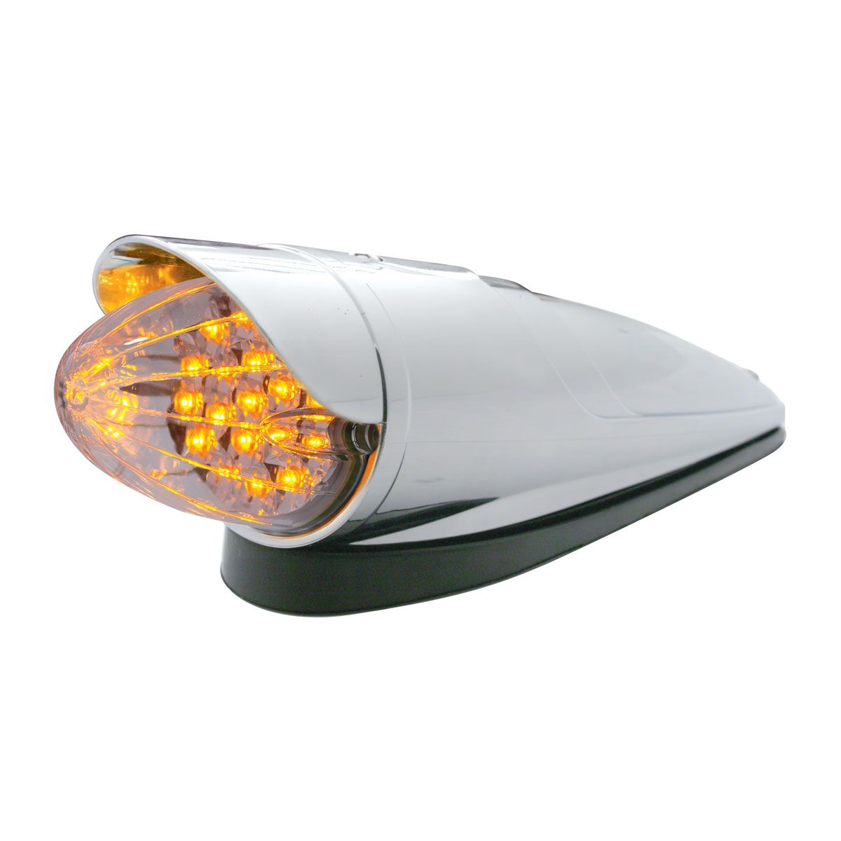 19 LED Reflector Grakon 1000 Cab Light Kit With Visor - Amber LED/Clear Lens