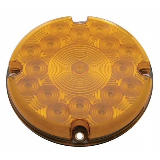 17 LED 7" Turn Signal Light - Amber LED/Amber Lens (Bulk) - Thumbnail 2