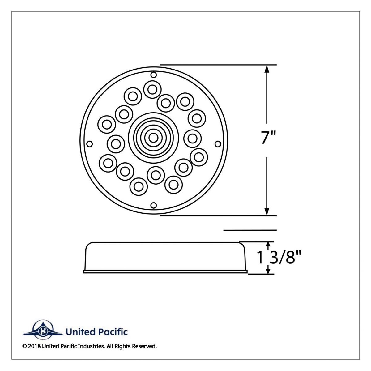 17 LED 7" Light (Stop, Turn & Tail) - Red LED/Red Lens (Bulk) - Thumbnail 3