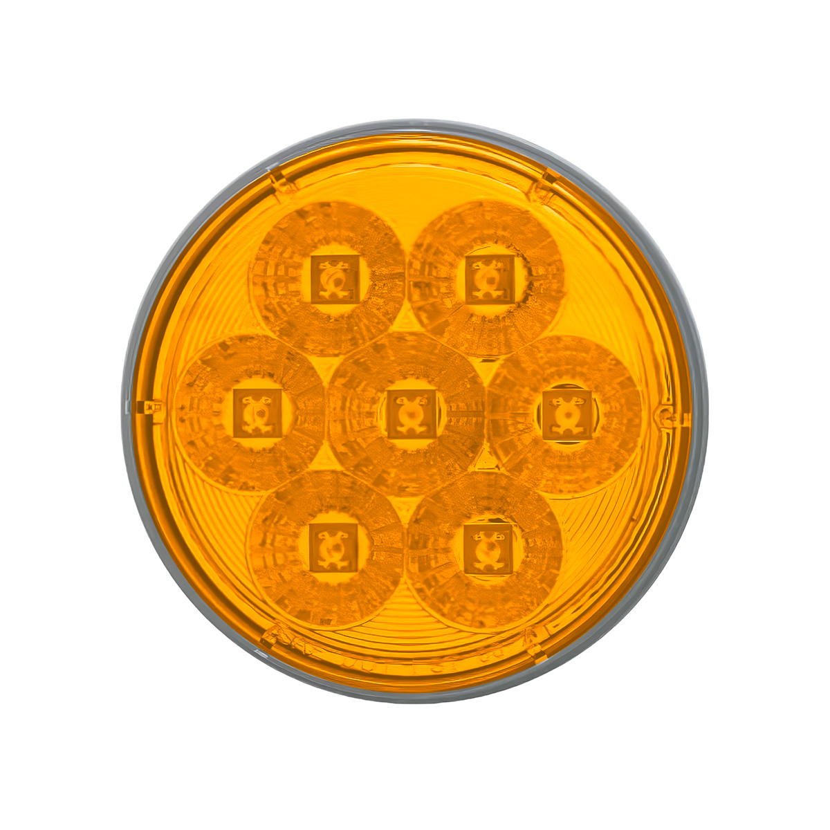 7 LED 4" Reflector Turn Signal Light - Amber LED/Amber Lens - Thumbnail 2