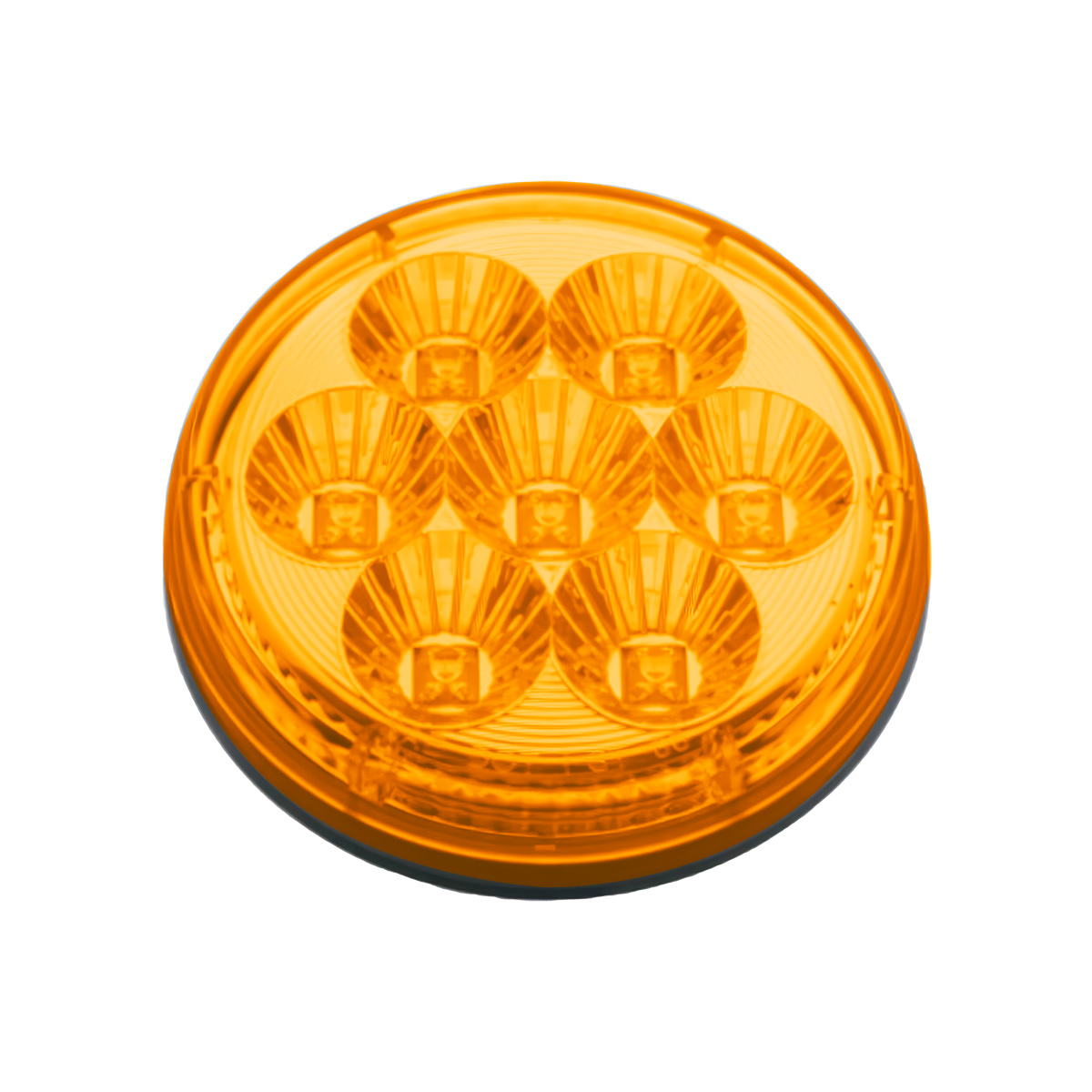 7 LED 4" Reflector Turn Signal Light - Amber LED/Amber Lens - Thumbnail 3