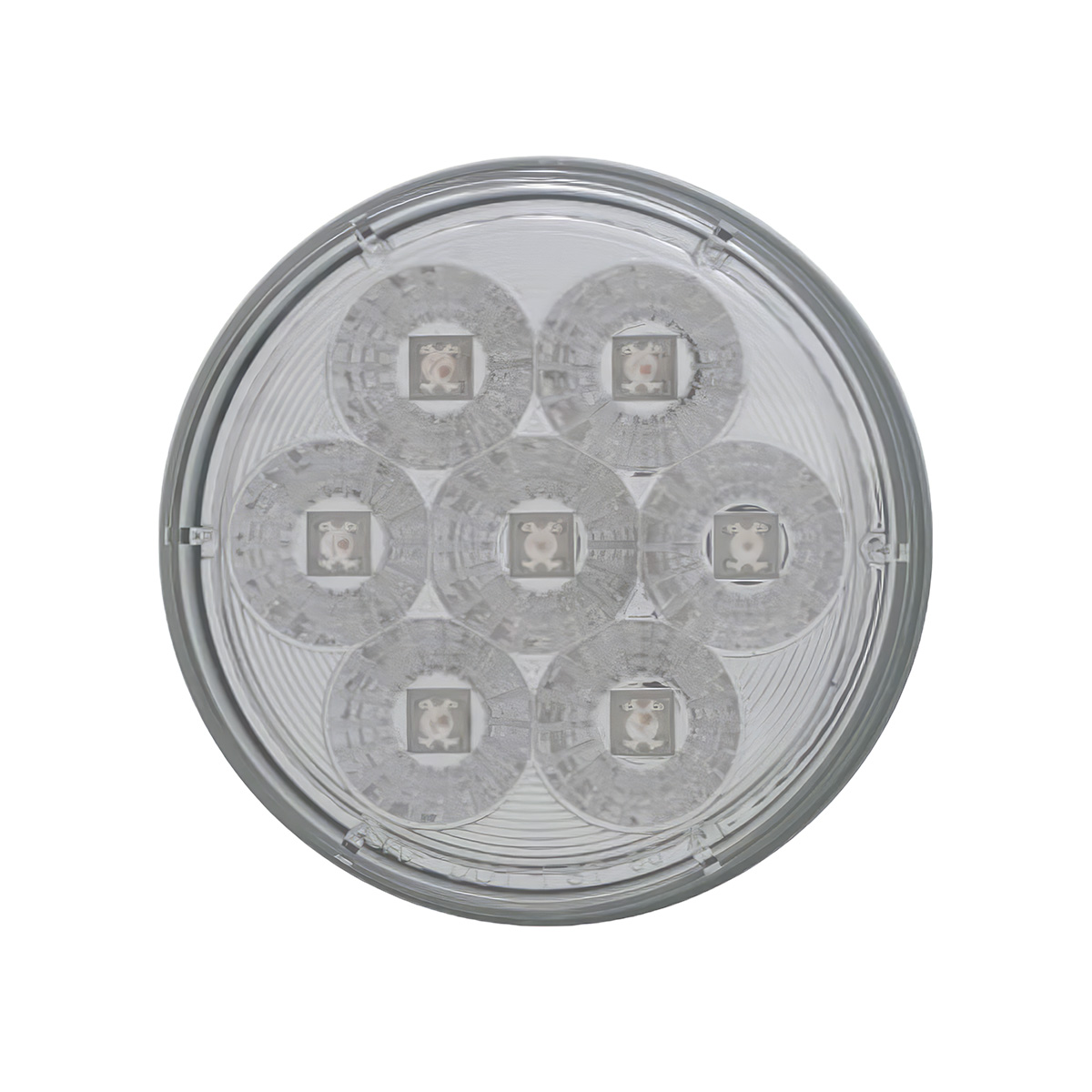 7 LED 4" Reflector Turn Signal Light - Amber LED/Clear Lens - Thumbnail 2